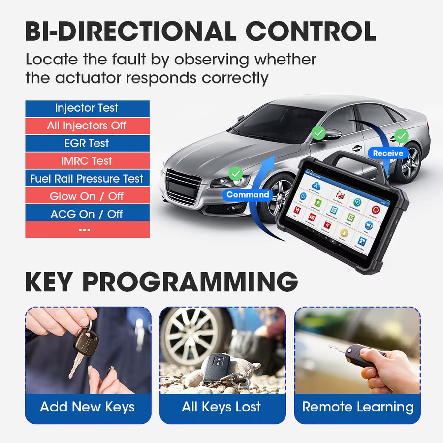 LAUNCH X431 PAD 7 VII Autodiagnosetool mit J2534 Smartlink und Online-Programmierung für OBD, Schwarz - Bild 4