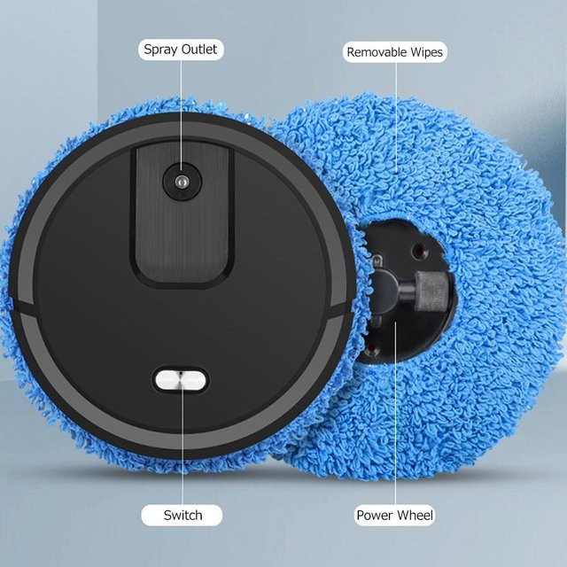 KONNWEI Smart Kehrmaschine als vollautomatischer Reinigungsroboter mit Nass- und Trockenspray-Funktion für Staub und Haare, weiß - Bild 1
