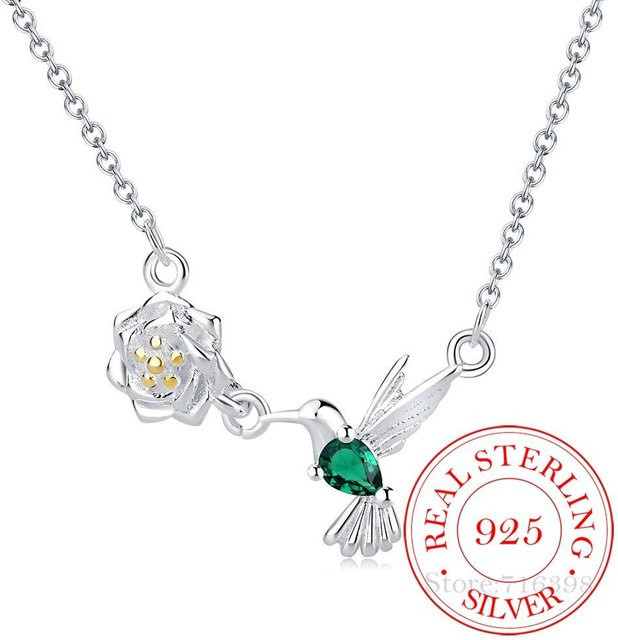 Halskette 925 Silber, Zirkonia, Damen - Bild 1