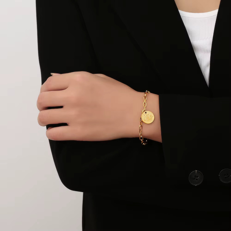 Erpels Charm-Armband, Edelstahl, Gold, Vintage, Damen - Bild 2