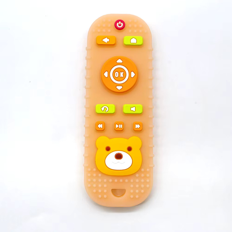 Beruhigendes Silikon Zahnen-Spielzeug in Fernbedienungs-Design für Babys, Orange, BPA-frei - Bild 1