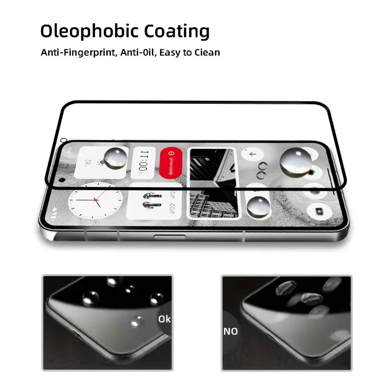Set aus 2 bis 4 Displayschutzfolien aus gehärtetem Glas mit 9H-Härtegrad für Nothing Phone 1, Nothing Phone 2a und Nothing Phone 2a Plus in Transparent - Bild 4