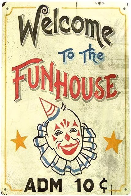 HELLOYOUNG Fun House Circus Clown Metalldekor Wanddekoration, Breite: 30,5 cm, Höhe: 20,3 cm - Bild 1