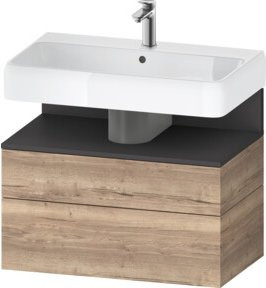 Duravit Waschtischunterschrank Qatego in Grau, Wandhängend, B/T/H: 79 x 47 x 59 cm - Bild 1