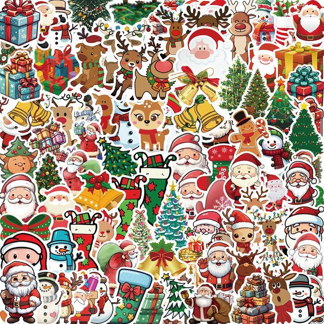 Weihnachten Santa Claus Graffiti Aufkleber von BulingBulingStickers Shop in Multicolor - Bild 1