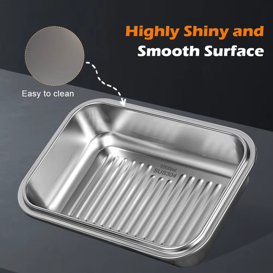 MTM Luftdichte Lunchbox aus Edelstahl 304 mit 1000 ml Volumen - Bild 2