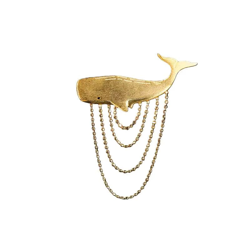 GEEZENCA Brosche 925 Silber, Spermienwal-Kette mit Quaste, Damen - Bild 4