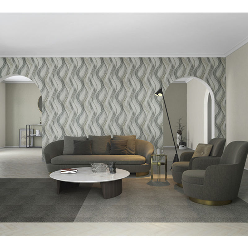 Marburg Vliestapete Shades mit Wellen-Design in Greige-Beige, abstrakt und modern - Bild 2