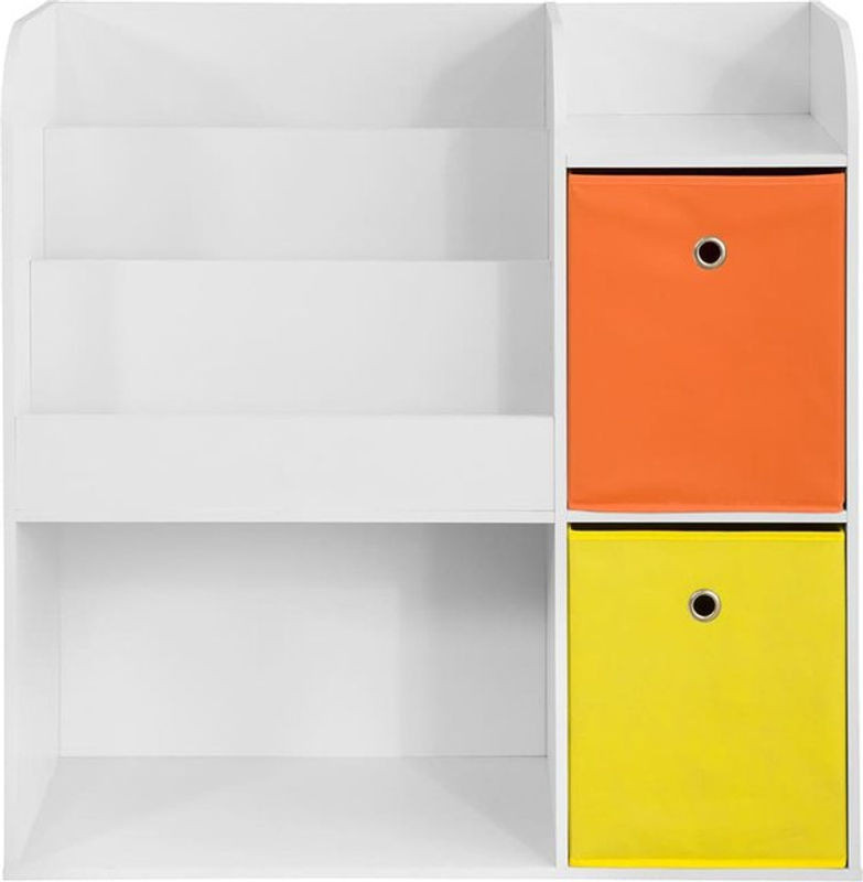 SoBuy Kinderregal mit 2 Schubladen in Weiß, freistehend und minimalistisch, B/T/H: 35 x 56,01 x 88,01 cm - Bild 1