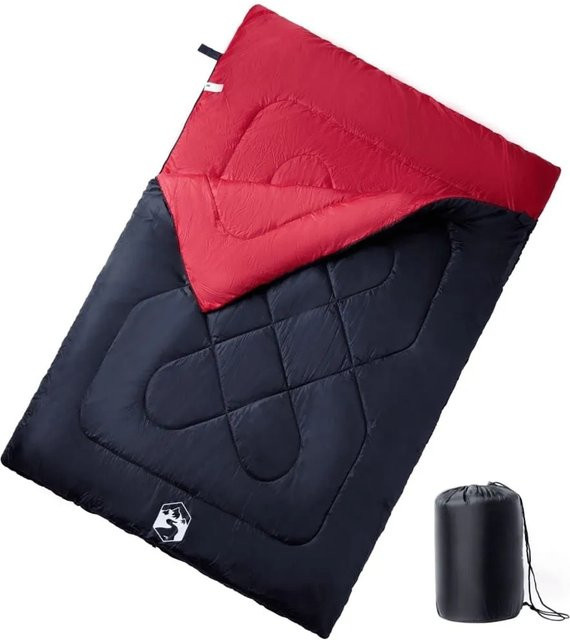 vidaXL Doppelschlafsack mit Kissen für Erwachsene für 3-4 Jahreszeiten - Bild 1