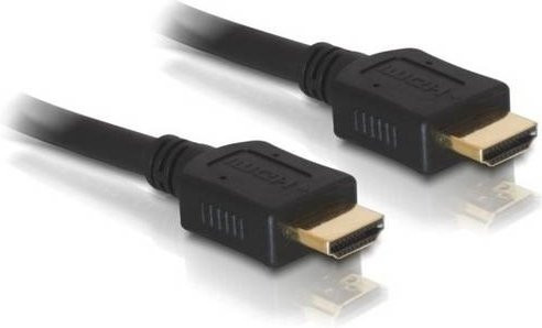 Delock HDMI Anschlusskabel Schwarz 5m mit vergoldeten Steckkontakten und geschirmter Aderung - Bild 1