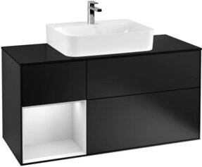 V&B Waschtischunterschrank Finion in Blau und Schwarz, lackiert, Breite: 120 cm, Tiefe: 50,1 cm, Höhe: 50,1 cm - Bild 1