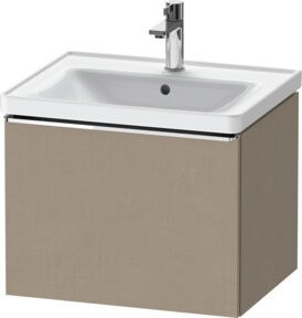 Duravit Waschtischunterschrank D-Neo wandhängend in Weiß/Beige B/T/H: 58,4 x 45,2 x 44,0 cm - Bild 1