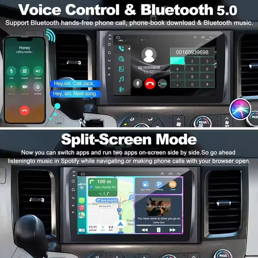 Android 16 Multimedia-Autoradio mit QLED-Bildschirm, GPS, Bluetooth und WiFi für Volvo C30 S40 V50 C70 (2006 - 2012), Schwarz - Bild 3