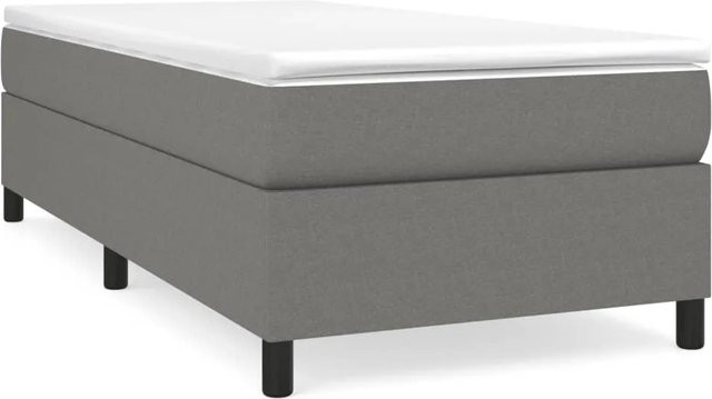 vidaXL Boxspringbett in Grau mit Stoffbezug, B/T: 80 x 200 cm - Bild 1