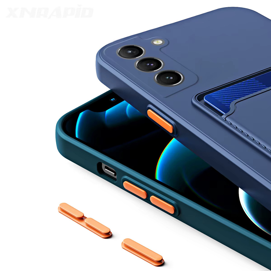 Funda Silikon Handyhülle mit Kartenfach für Samsung Galaxy A15 A16 A17 A25 A34 A35 A37 A52 A55 A56 A57 A36 als Brieftasche in Grün - Bild 3