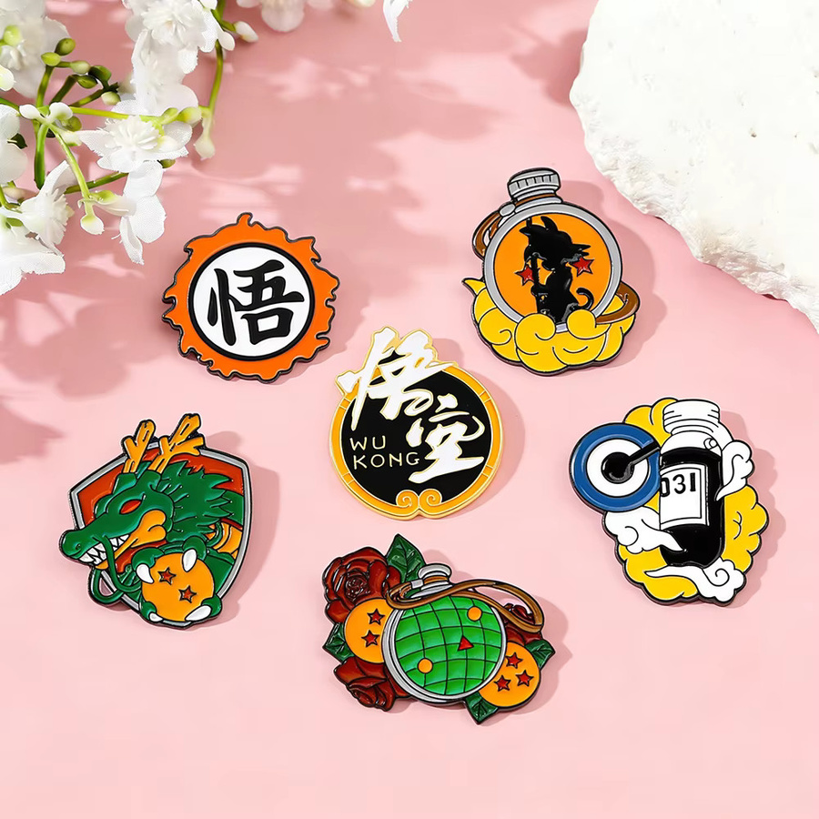 Bandai Dragon Ball Emaille-Broschen, Anstecknadeln, 6-teiliges Set - Bild 2