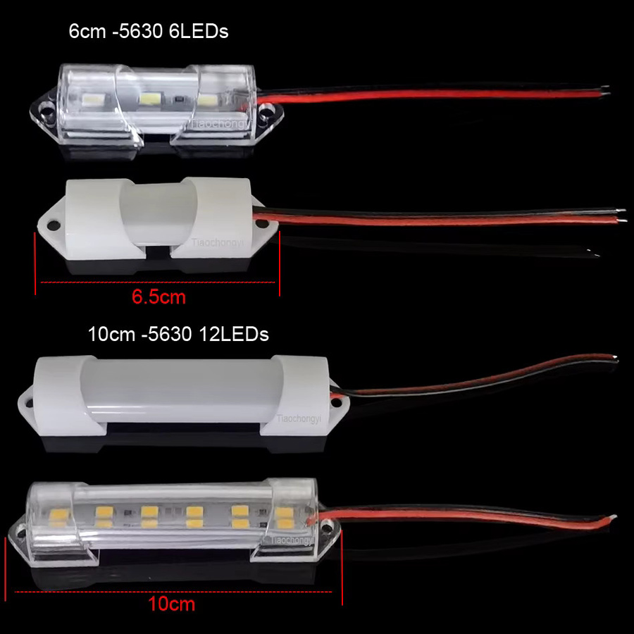 TiaoChongYi LED-Hartlichtstreifen mit Aluminiumgehäuse, Farbe: Weiß, 12 LEDs, Länge: 10 cm, 6500K Kaltweiß - Bild 2