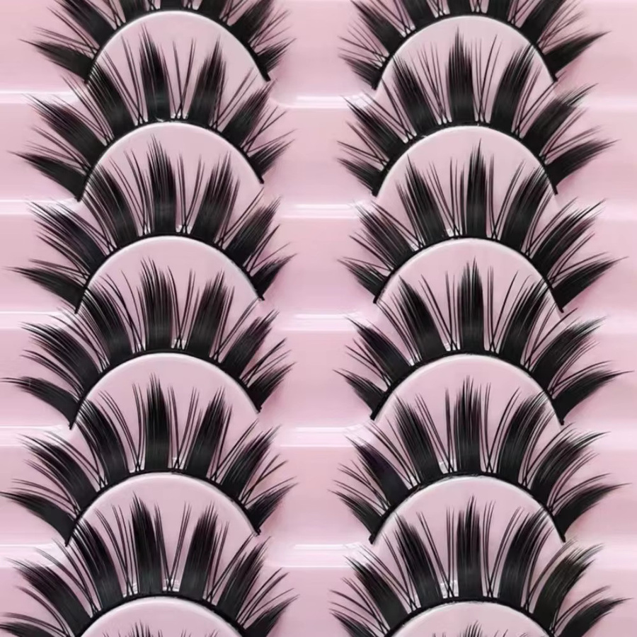 GIOIO Künstliche Wimpern, 10 Paar, Einzelne Cluster, Natürlich, Unisex - Bild 4