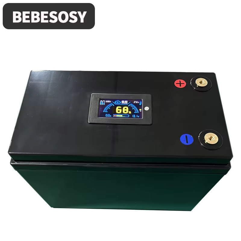 Bebesosy 12V 280Ah DIY Tragbare Batterie Box mit TFT LCD Display und 200A BMS in Schwarz - Bild 4
