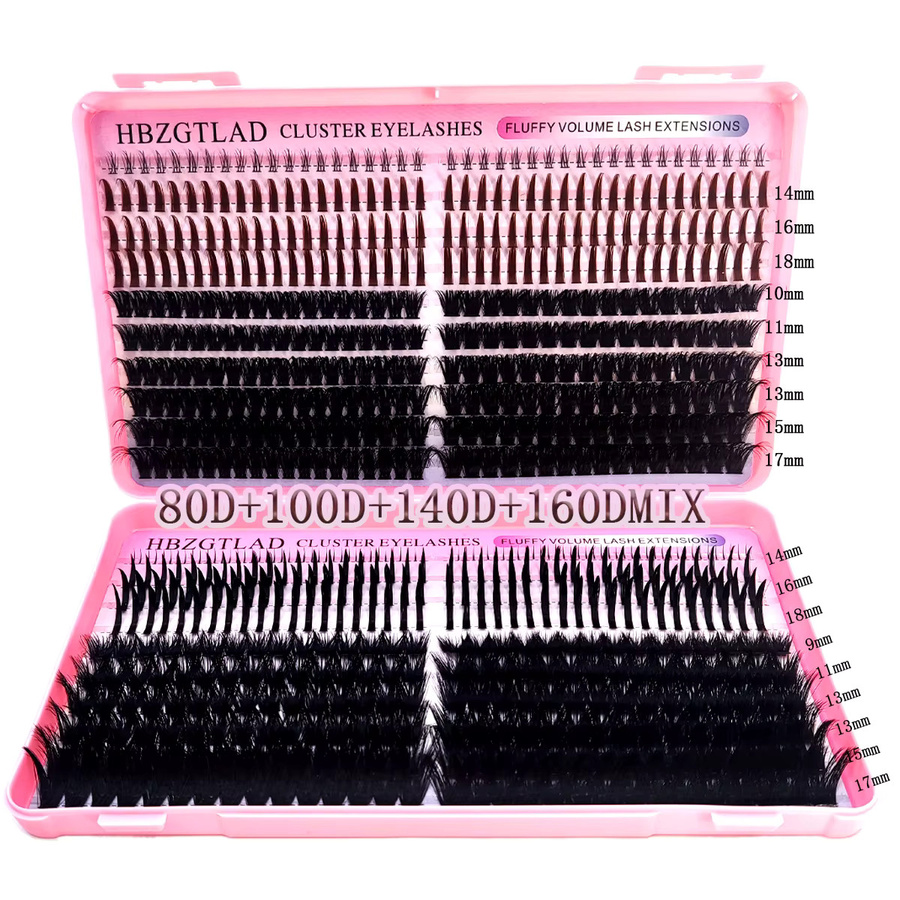 HBZGTLAD Lash Cluster Lash Book, Black, Unisex - Bild 2
