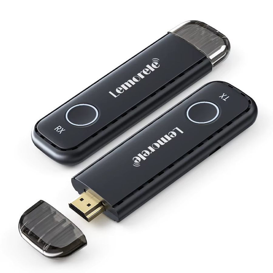 Lemorele Wireless HDMI Sender und Empfänger Set in Schwarz, 1080P Display Dongle Extender für Kamera, Laptop und PC - Bild 7