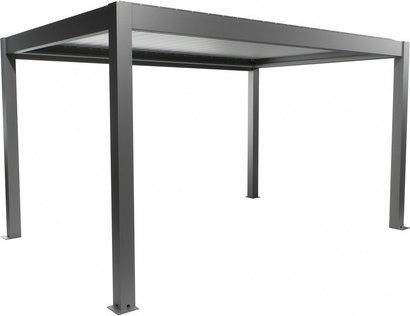 Biohort Pergola modern aus Stahl in Quarzgrau-Metallic/Silber, B/T/H: 460 x 312 x 264 cm - Bild 1