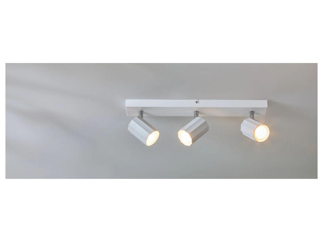 LIVARNO HOME Schienenleuchte mit 3 neigbaren und schwenkbaren LED-Spots in Mattweiß - Bild 2
