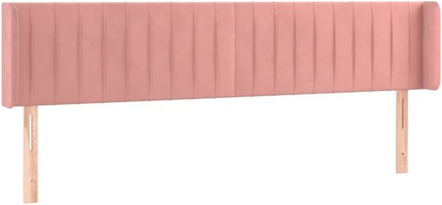 vidaXL LED Kopfteil in Rosa aus Samt mit USB-Ladeport, Breite: 183 cm, Tiefe: 16 cm, Höhe: 78-88 cm - Bild 1