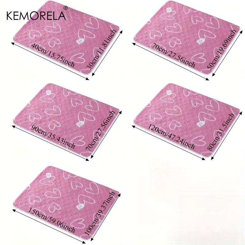 2 Stück KEMORELA Haustier-Pipi-Matte extra groß, wiederverwendbar und rutschfest, pink, aus Polyester für Hunde, Kaninchen, Meerschweinchen und Hamster - Bild 4