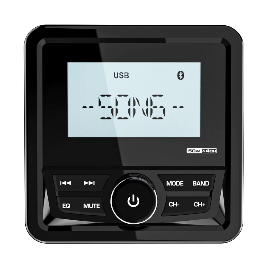 AKAMATE Bluetooth Autoradio mit 200W Stereo MP3 Media Player, USB, AUX und EQ für Wohnmobil, UTV, ATV und Marine in Schwarz - Bild 7
