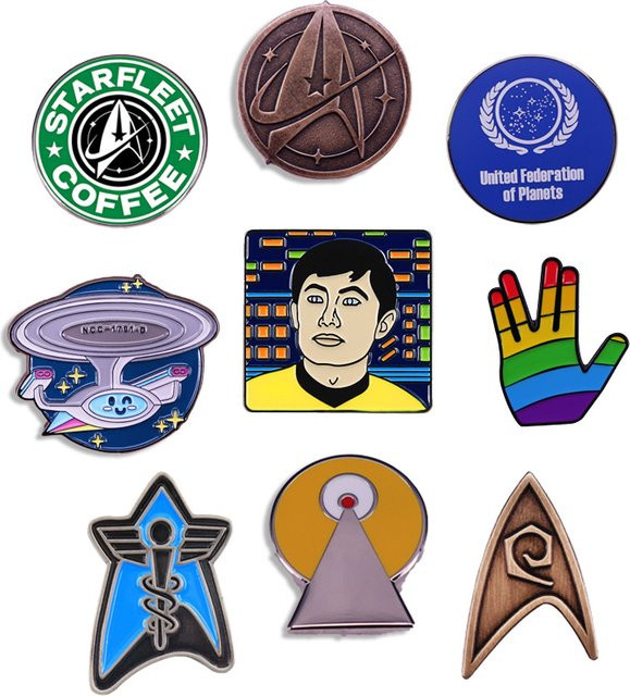 Star Trek Emaille-Pin, Captain Logo Abzeichen, Unisex - Bild 1