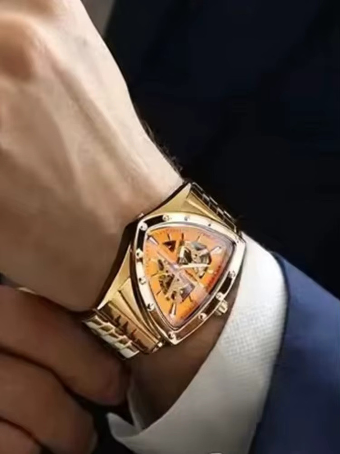 WINNER Armbanduhr Edelstahl, Automatik, Dreieckig, Herren - Bild 5