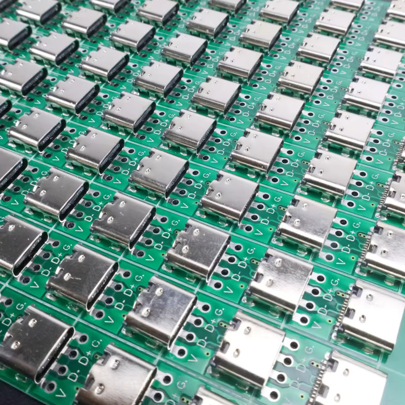 USB-C Breakout Board 16-Pin Test Modul mit Lötpads in Grün für Kabelreparatur und DIY-Projekte - Bild 3