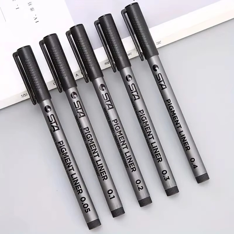Pigma Micron Fineliner Pigment Marker Stift in Schwarz für Skizzen mit verschiedenen Spitzengrößen - Bild 3