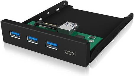 ICY BOX IB-HUB1418-i3 USB 3.2 Gen 1 Hub mit 4 Ports (3 x USB-A und 1 x USB-C) Schwarz - Bild 2