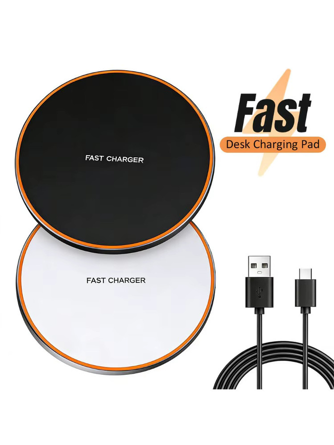 XIKCU Kabelloses Ladegerät mit LED-Licht für iPhone, AirPods Pro, Samsung und Xiaomi Smartphones, Schnelle Ladestation in Schwarz oder Weiß - Bild 7