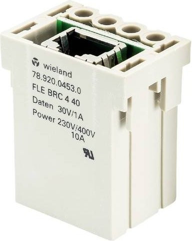 Wieland Electric 78.920.0453.0 Moduleinsatz mit 8 Polen in Weiß (5 Stück) - Bild 1