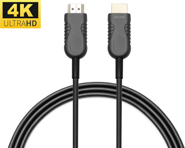 MicroConnect Premium HDMI-Kabel mit Ethernet, Hybrid Active Optical Cable (HAOC) aus Kupfer und Kohlefaser, Schwarz, Länge: 50,0 m, unterstützt 4K 60 Hz und Dolby TrueHD - Bild 1