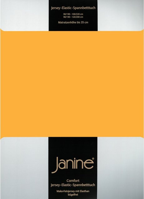 Janine Spannbetttuch Elastic Jersey aus Baumwolle in Orange - Bild 1