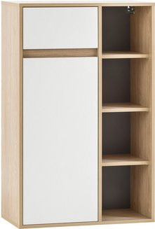 Schildmeyer Highboard Mali in Mattweiß Eiche, Breite: 67 cm, Höhe: 104,9 cm - Bild 1