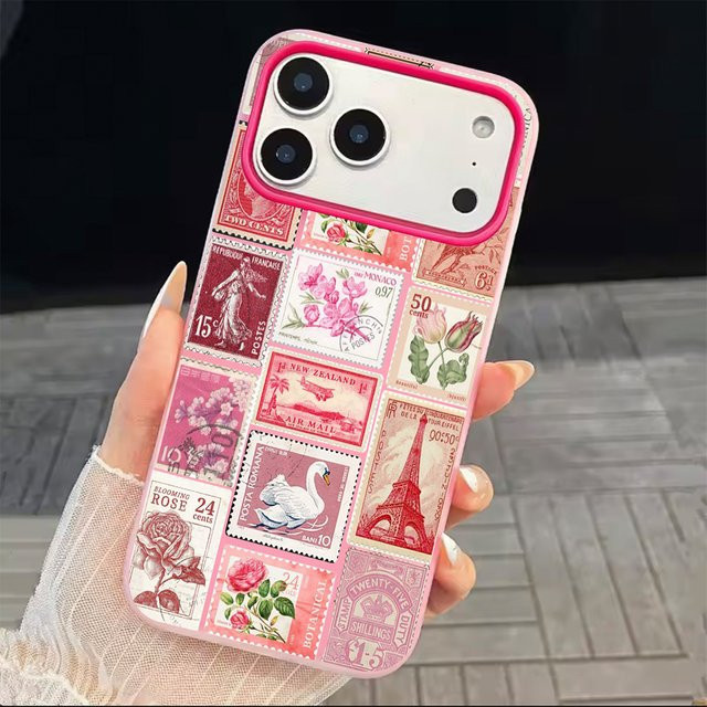 Modische Handyhülle im Candy Color Stempel-Design für Apple iPhone in Rosa - Bild 1