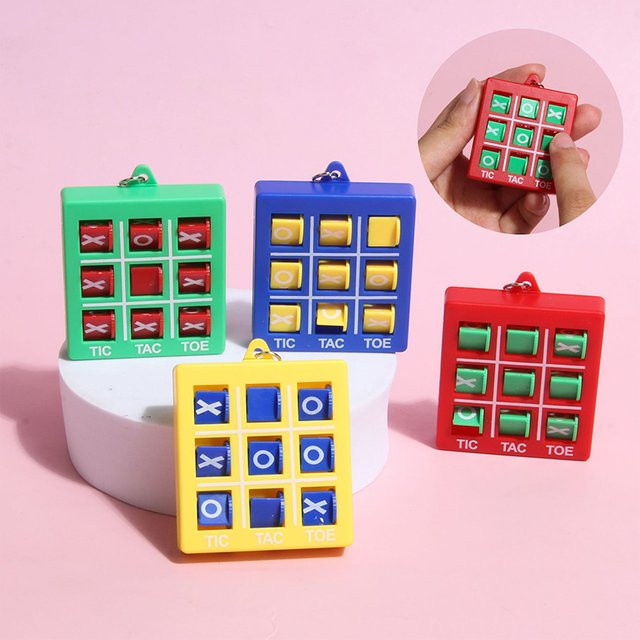 Schlüsselanhänger Schach Spiel Puzzle, Rotierend, Unisex - Bild 1