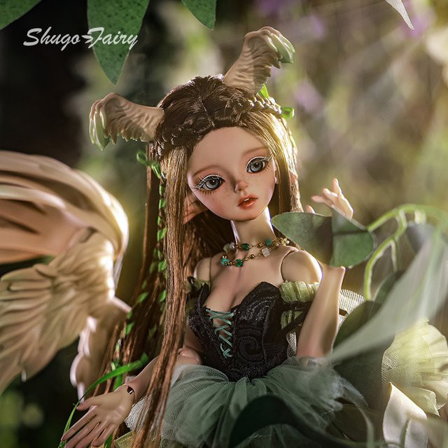 ShugaFairy Pegasus Beatrice Rose, Gelenkpuppe, 1/4 Bjd, Grün - Bild 1