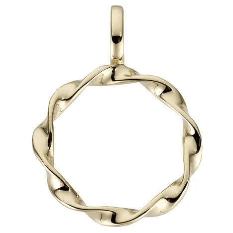 Colfem Anhänger 585 Gelbgold, gedreht, Unisex - Bild 1