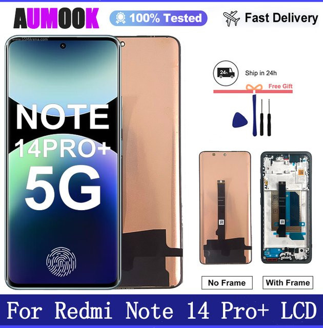 Xiaomi Redmi Note 14 Pro+ 5G AMOLED Display Ersatz mit Touchscreen in Schwarz - Bild 1