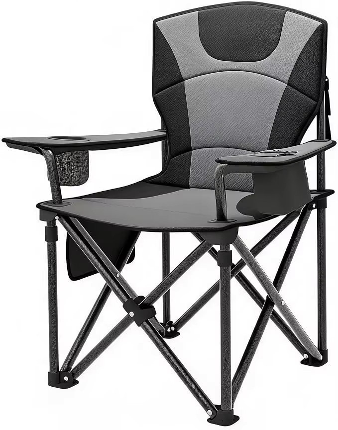 HiMISS 2er Set ultrabreite Campingstühle mit gepolsterter hoher Rückenlehne, zusammenklappbar, Belastbarkeit bis 200 kg - Bild 5