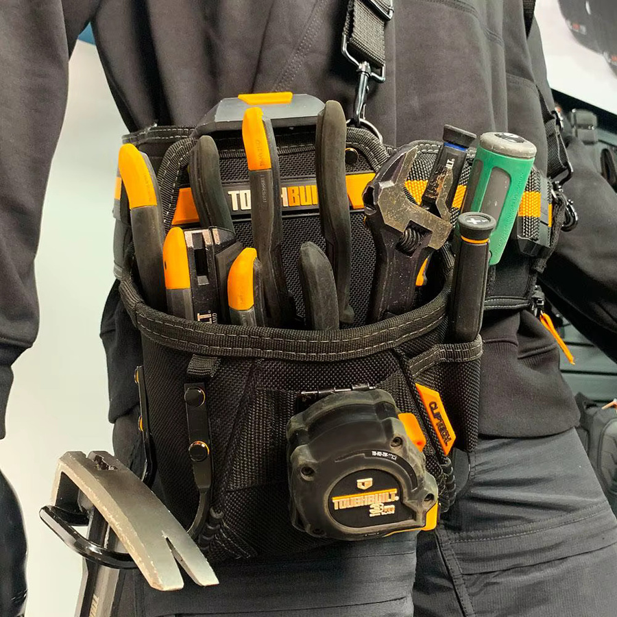 TOUGHBUILT ClipTech Projekttasche mit Hammerschlaufe, robuster Werkzeug-Organizer in Schwarz - Bild 3