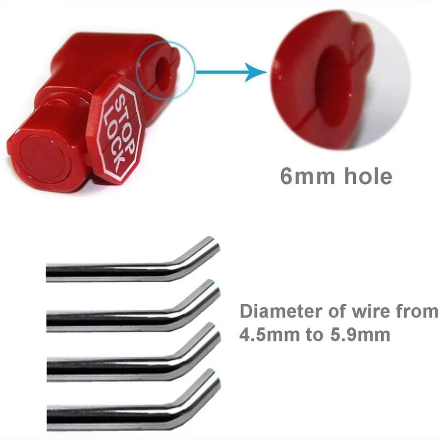 Red Peg Hook Stop Lock Anti-Diebstahl-Haken aus Kunststoff für Pegboards in Rot - Bild 5