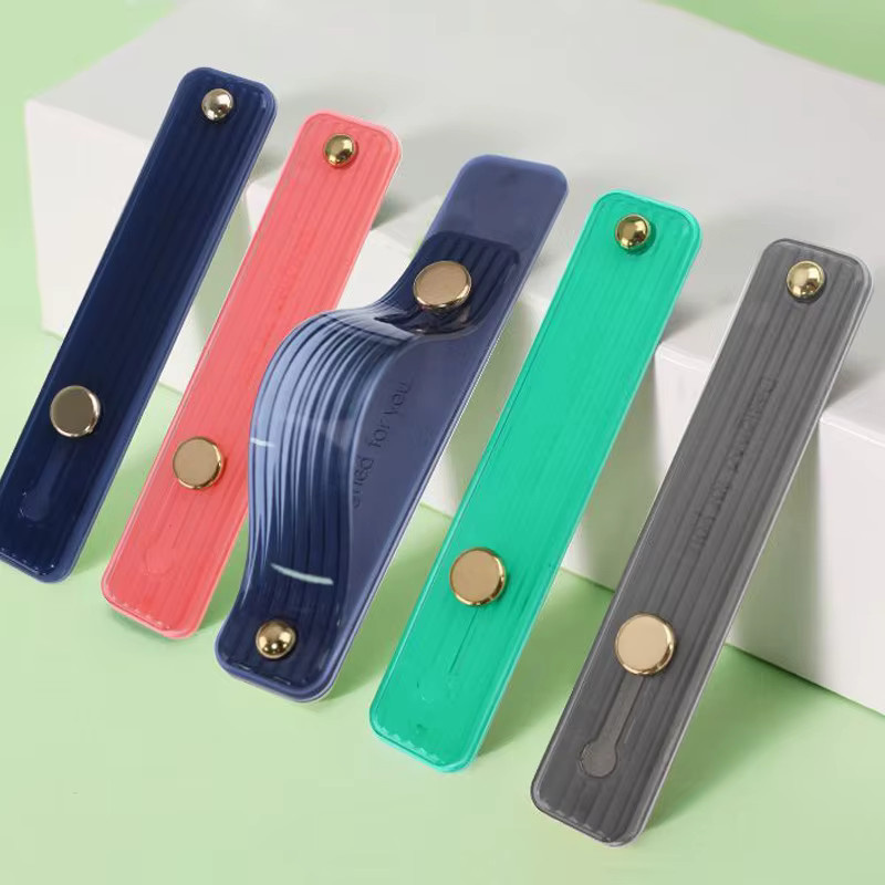 Universal Handy Finger Ständer für iPhone und Samsung, verstellbarer tragbarer Desktop Handy Halter mit Aufkleber, Blau - Bild 2